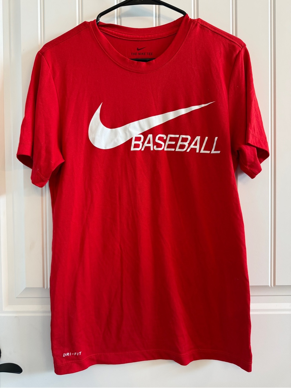 Nike Baseball T-Shirt Red Dri-Fit size men’s small.
